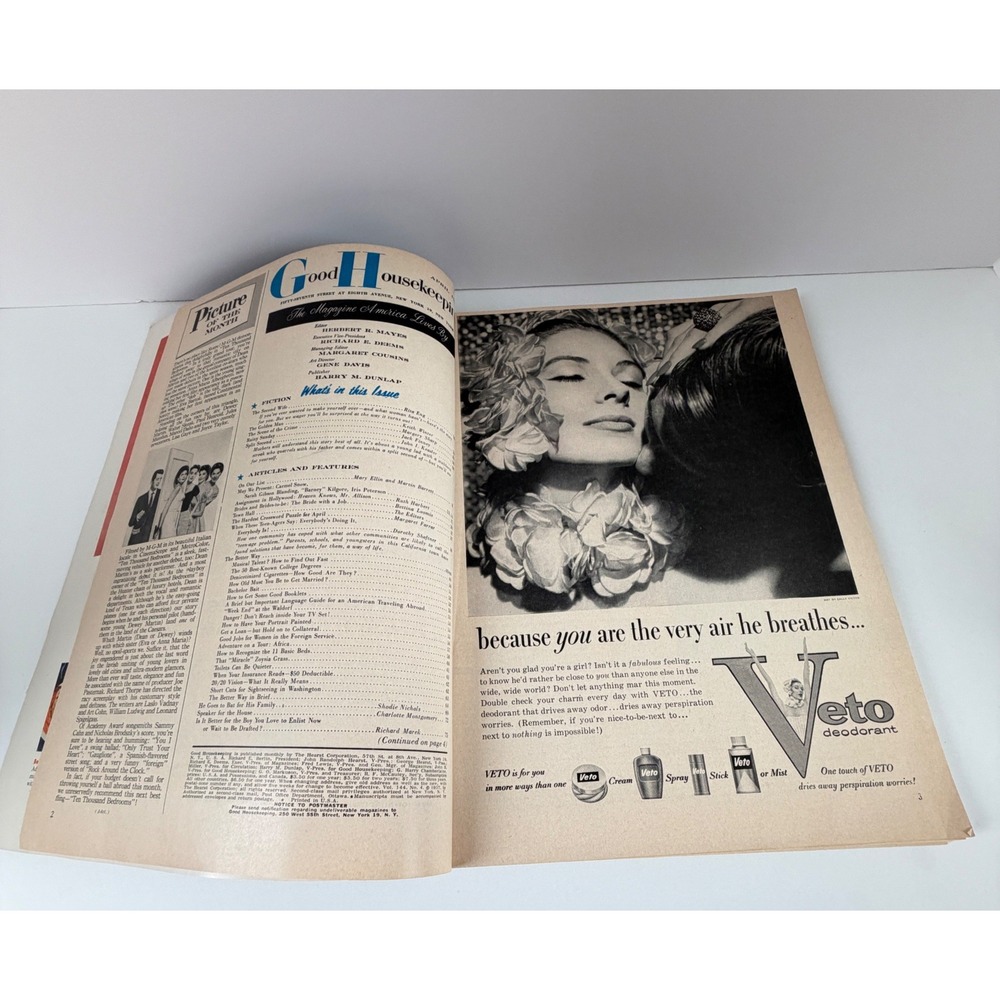 Vintage Good Housekeeping Magazine April 1957 Child Cover Mid Century Ads - Picture 9 of 11